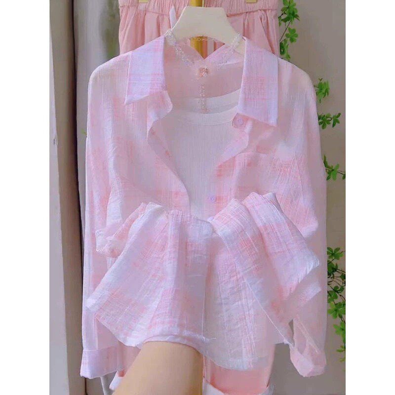 品牌正品女装衣服断码特价清仓 不退换-时尚轻薄格子防晒衬衫女
