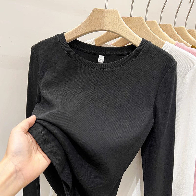 品牌折扣正品女装断码清仓特价不能退换长袖T恤女秋季新款修身内