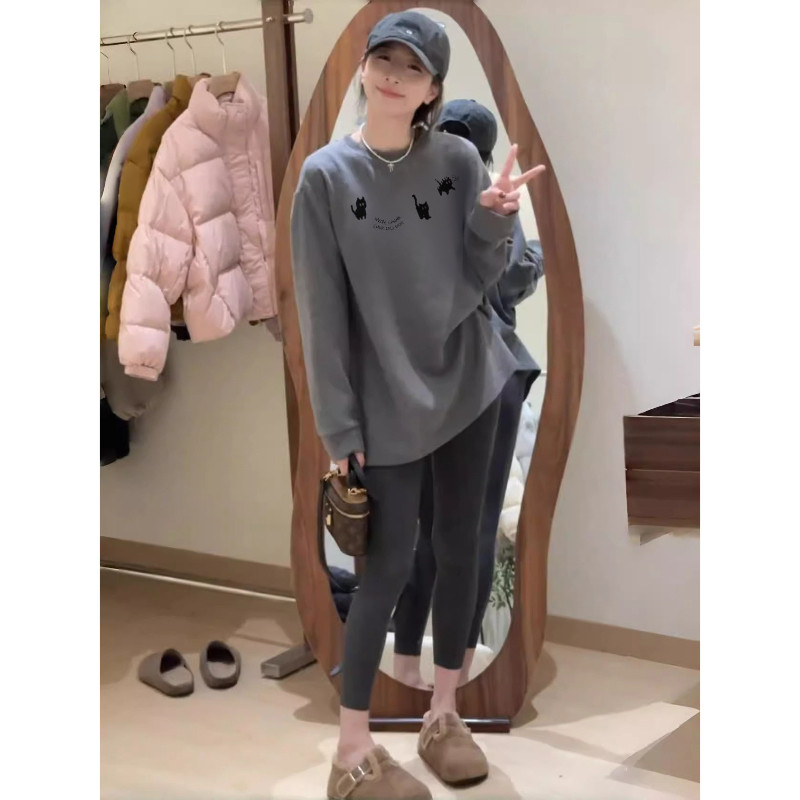品牌正品女装衣服断码特价清仓 不接受退换-宽松慵懒中长款长袖T