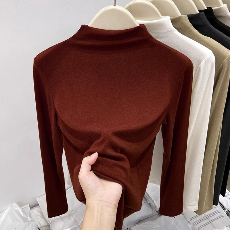 品牌折扣正品女装断码清仓特价不能退换欧货半高领软糯羊绒打底衫