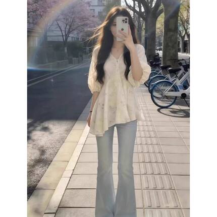 品牌正品女装衣服断码特价清仓 不接受退换-韩系温柔风不规则长袖
