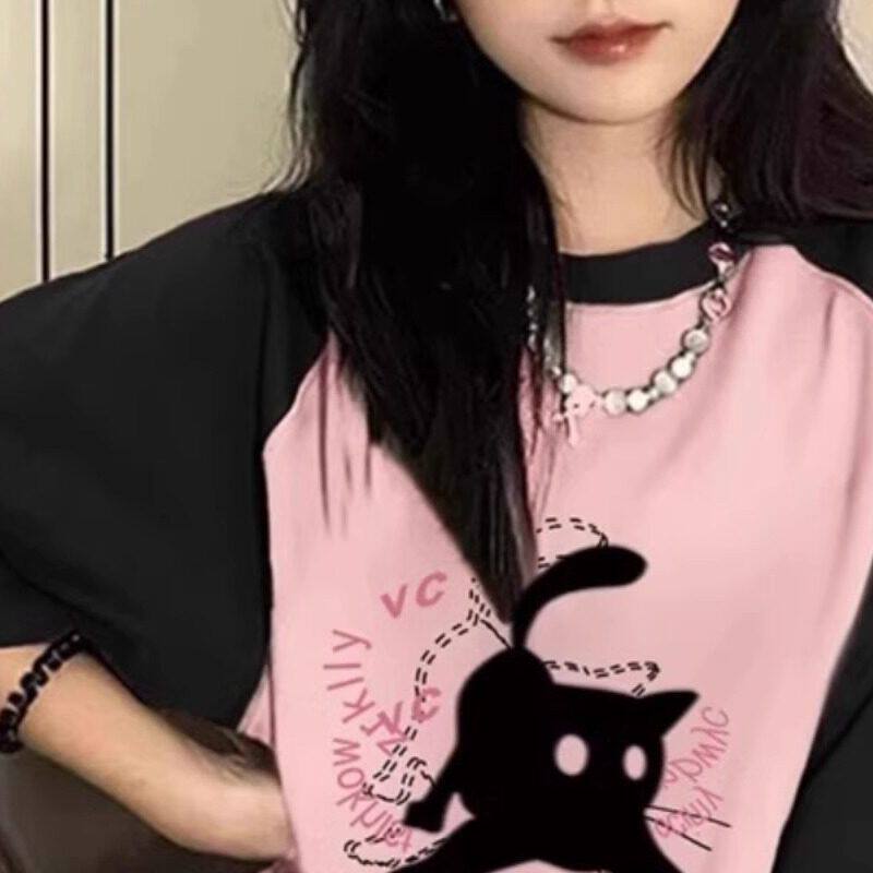 品牌折扣正品女装断码清仓特价不能退换初中女孩纯棉短袖插肩袖