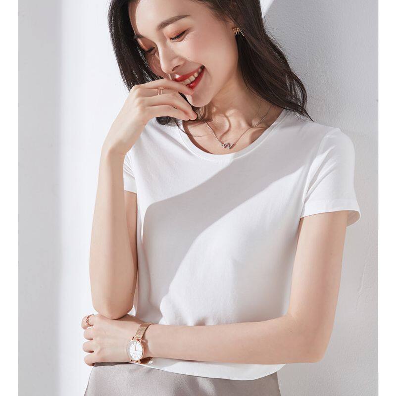 品牌折扣正品女装断码清仓特价不能退换白色t恤女短袖夏薄款简约