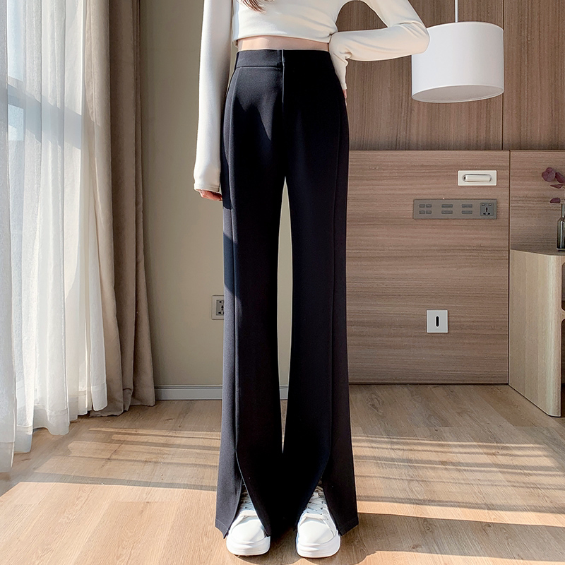【品牌正品女装新品超级秒杀 不接受退换】开叉西装裤女春秋新款