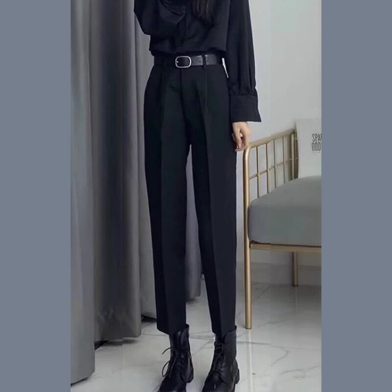 品牌折扣正品女装断码清仓特价不能退换黑色西装裤女秋冬新款直