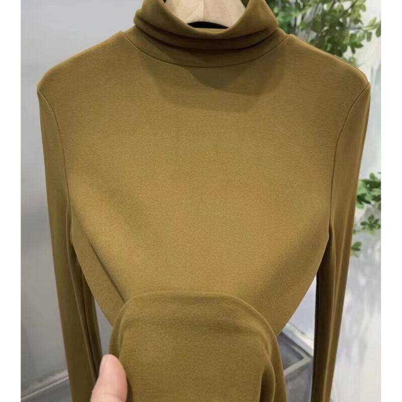 品牌折扣正品女装断码清仓特价不能退换加绒加厚高领打底衫女秋冬