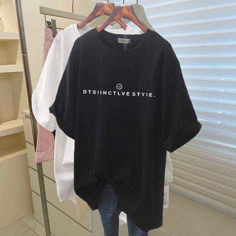 品牌折扣正品女装断码清仓特价不能退换中长款大版短袖T恤女