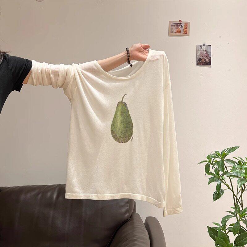 品牌折扣正品女装断码清仓特价不能退换韩系印花长袖T恤女夏季新