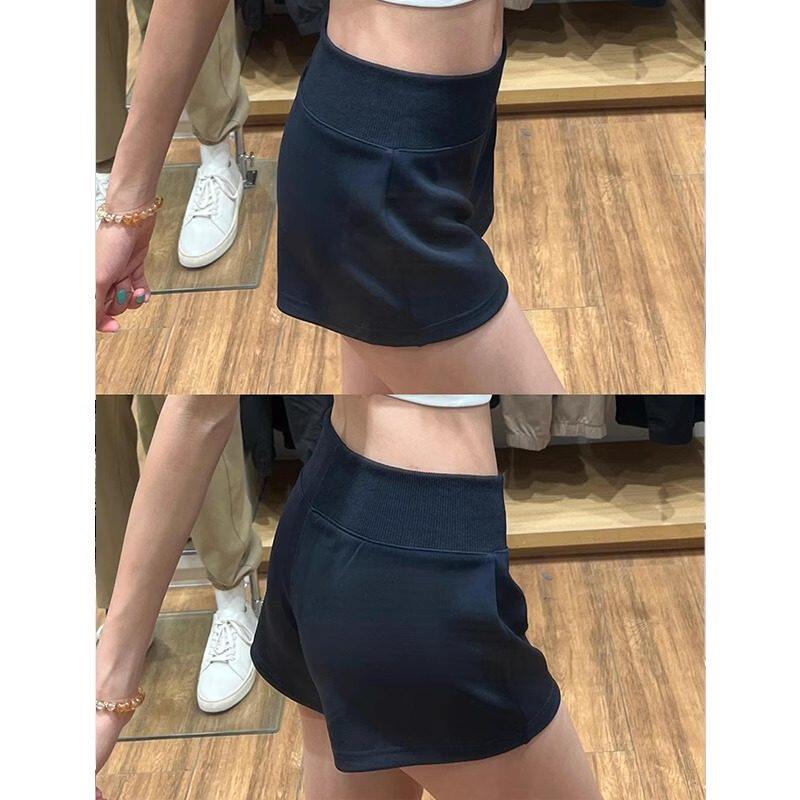 品牌正品女装衣服断码特价清仓 不退换-藏青色美式运动短裤女夏季
