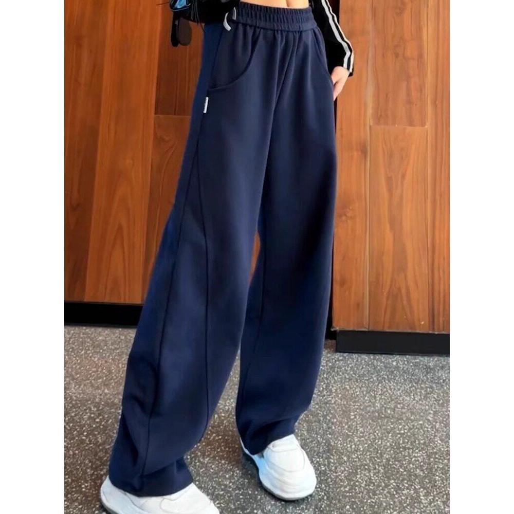 品牌折扣正品女装断码清仓特价不能退换藏蓝色裤子运动裤女春秋新
