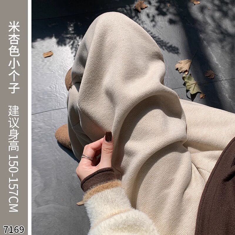 品牌折扣正品女装断码清仓特价不能退换羊毛阔腿裤女秋冬高腰直