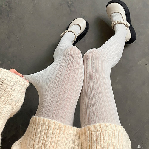 夜间教习室白色连裤丝袜女打底袜