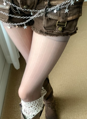 夜间教习室白色丝袜女夏季薄款纯欲黑色连裤袜竖条纹性感美肤白丝