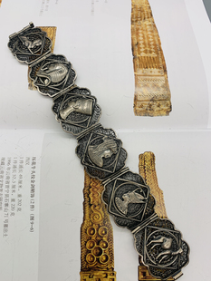 古埃及纯银花丝手链镂空浮雕老式插扣妥妥老古董长21宽3cm重49克