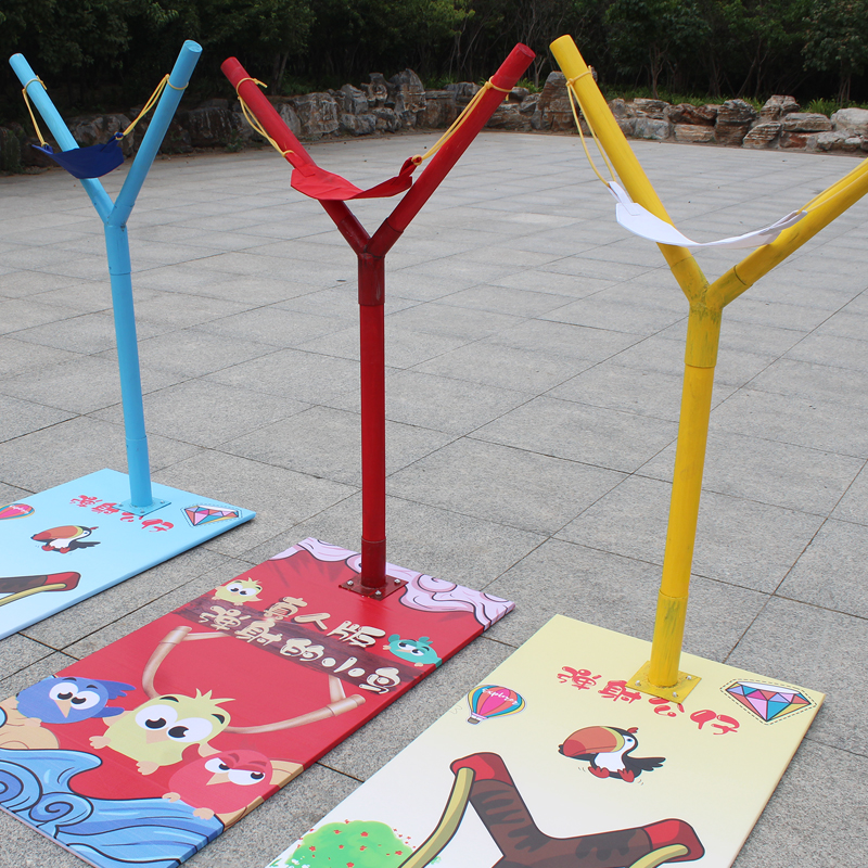 实木大弹弓真人版愤怒的小鸟公仔弹射玩摆摊商场活动暖场游戏道具