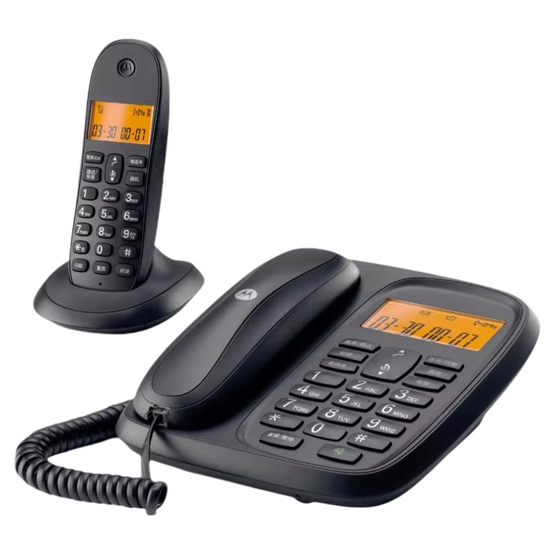 摩托罗拉CL101C数字无绳电话机办公家用子母机免提一拖一座机单机