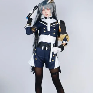 舞台动漫军装初音未来表演服cosplay计划女初音世界缤纷雾都cos服
