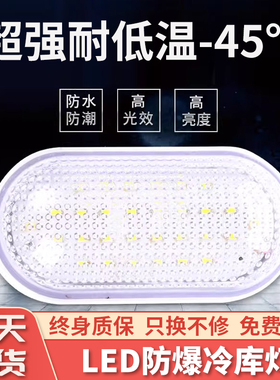 LED冷库冷藏专用灯防水防潮防爆照明20瓦卫生间浴室低温三防灯具