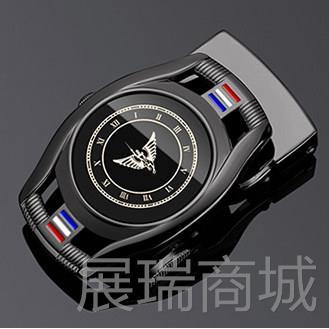 高档保皮罗男士带扣单头独学出售自动扣青年生裤腰带头皮带扣3.5