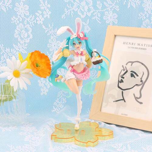 高档未来周cos 兔耳边音模型 春服 动漫美手少女机箱办摆件