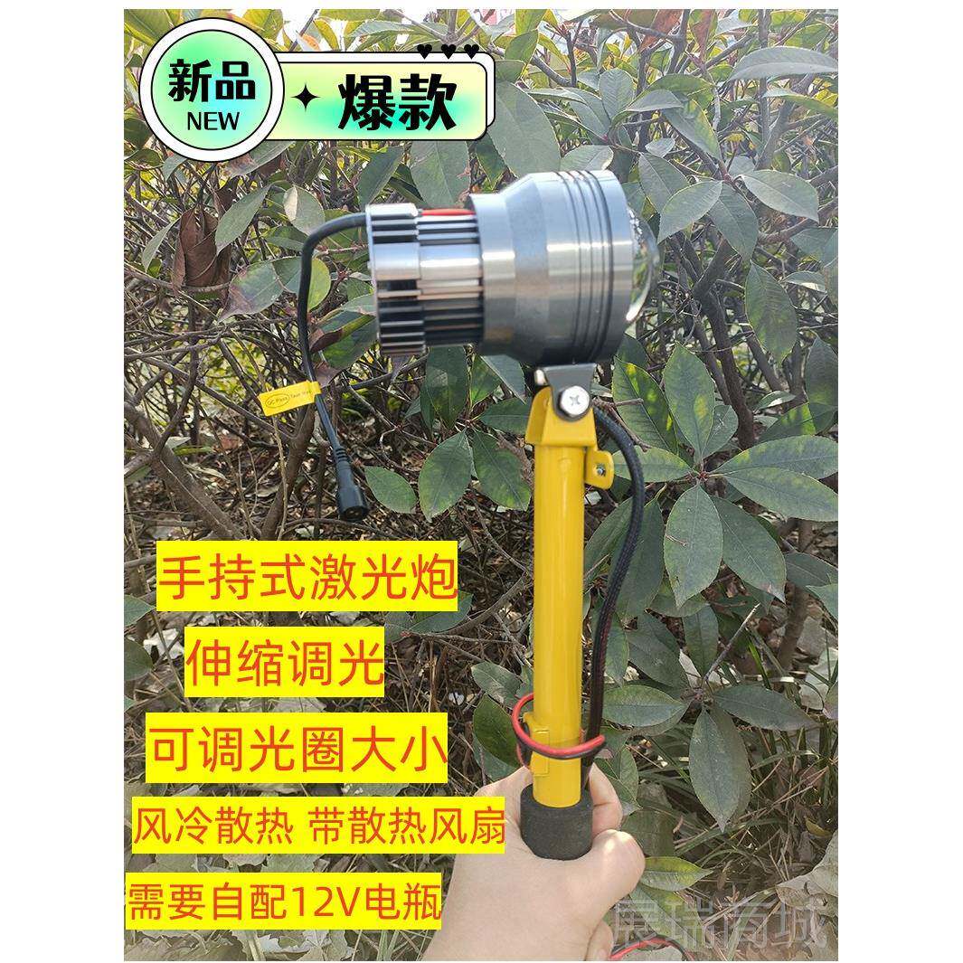 高档激炮灯头强光超亮光射远头灯调焦头距盔头戴式12V外接电瓶疝