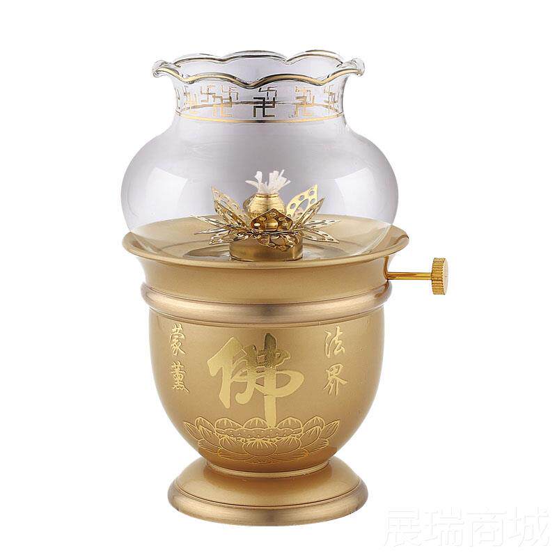 高档佛灯酥纯铜佛字灯供供灯 佛堂油油灯防风佛前长明灯 佛台佛具