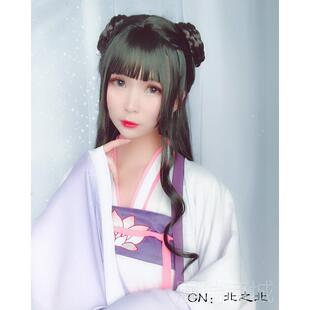 高档古风古CO装S汉服襦裙袄少女假裙发头厌套师姐江离COS假发