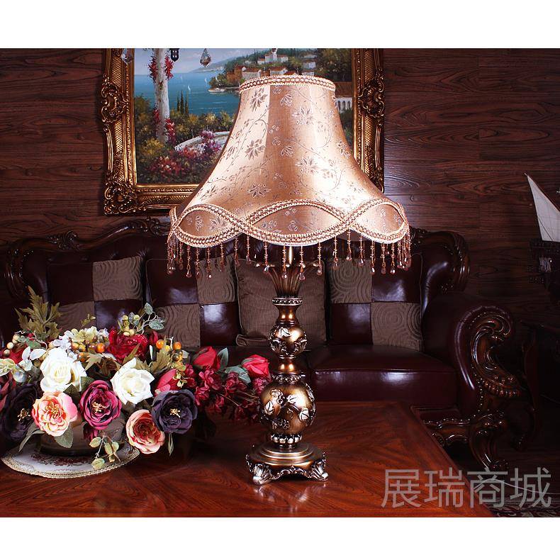 高档欧式落地灯美式复客厅古轻台廷奢宫风格古典温馨可调光卧室立