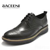 英鞋 高档臣四季 真皮布洛百克雕花皮男商底务休闲鞋 牛筋男鞋 伦风 款