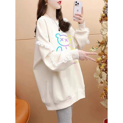 卡通圆领卫衣女加绒加厚2