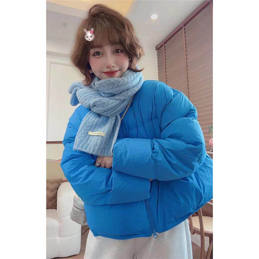 巨好看克莱因蓝保暖短款棉服女秋季2025新款小个子女士休闲面包服