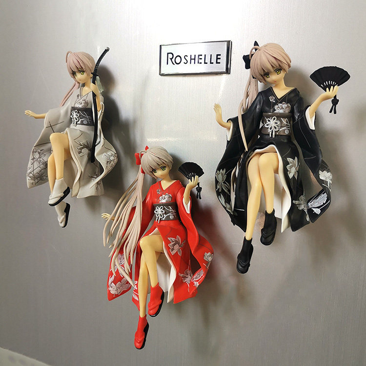 卡通创意3色穹妹和服动漫春日野穹冰箱贴二次元立体磁力美女磁贴
