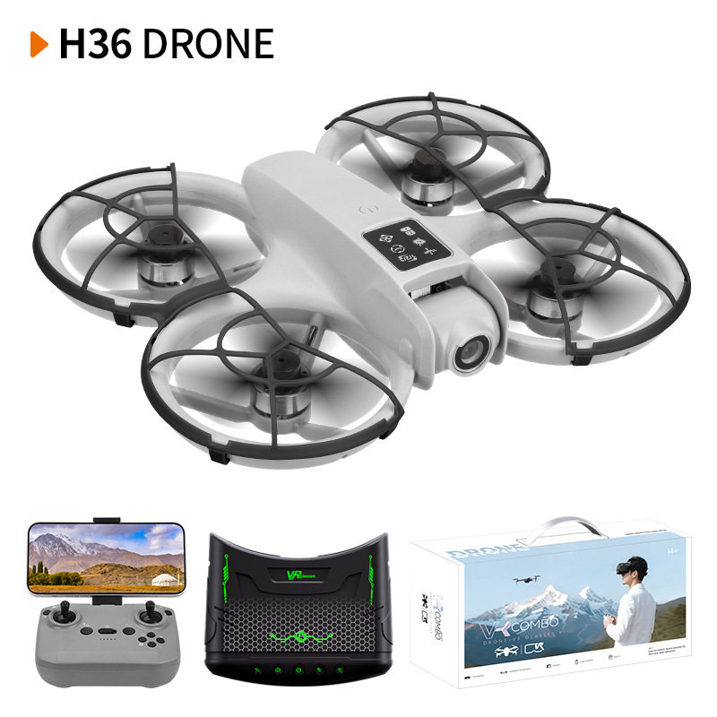 跨境新品H36迷你无人机灯光航拍飞行器VR眼镜穿越机儿童玩具遥控
