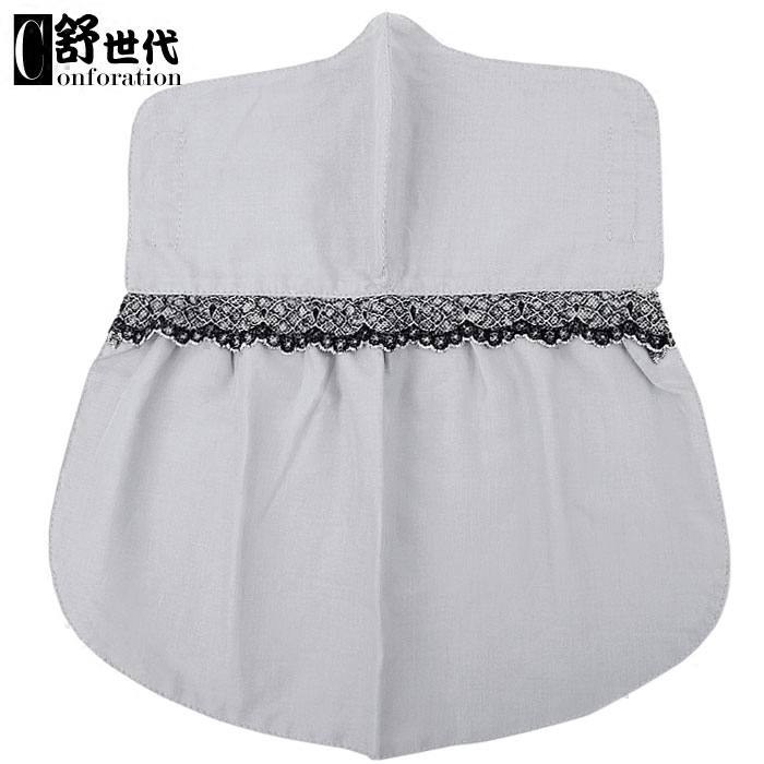 舒世代夏天蕾丝大防晒口罩护颈女薄款两层纯棉布透气遮脸遮阳面罩