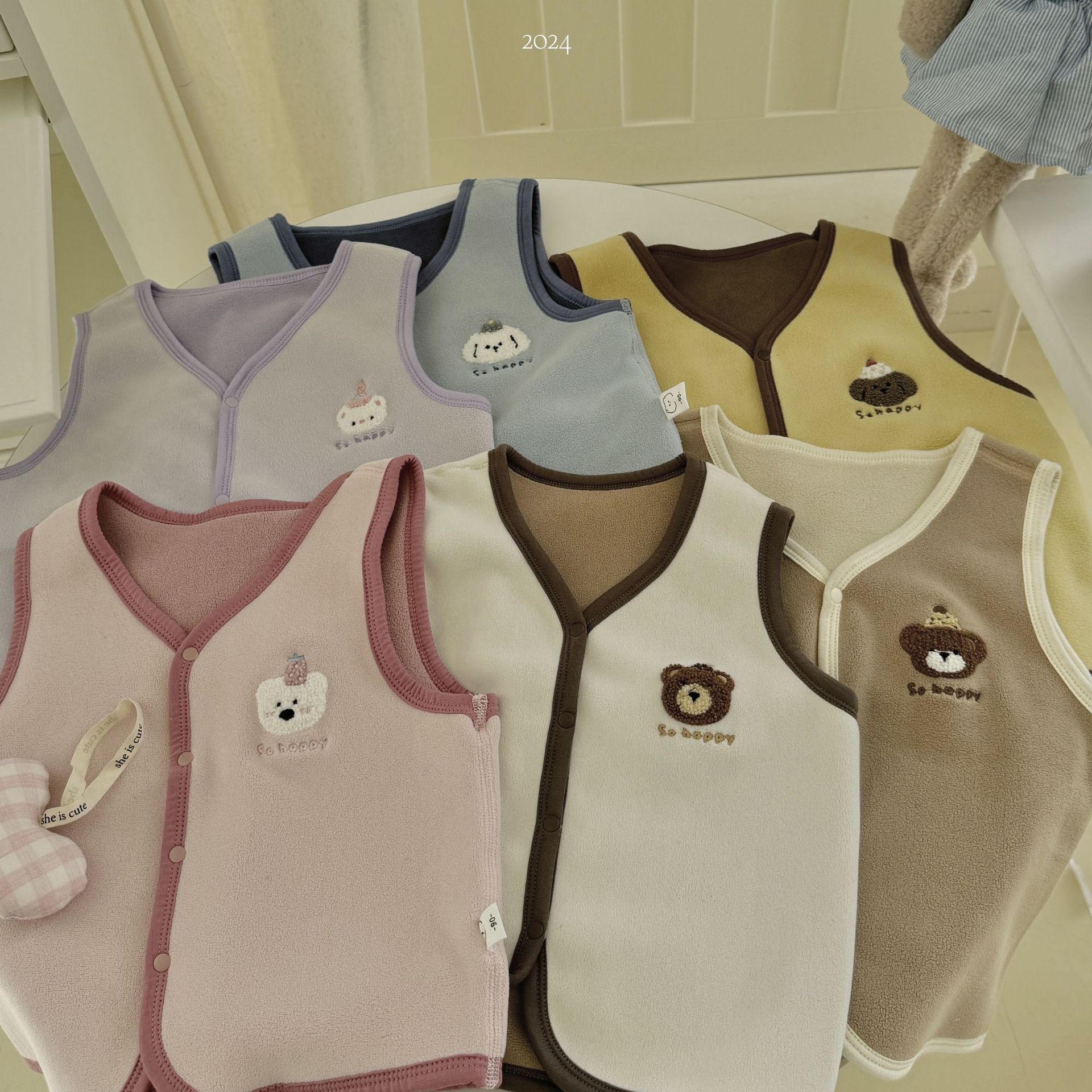 大小卷25新款儿童马甲春秋洋气男女童奥利绒背心内穿保暖宝宝