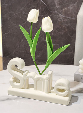 字母摆件立体装饰轻奢陶瓷ins