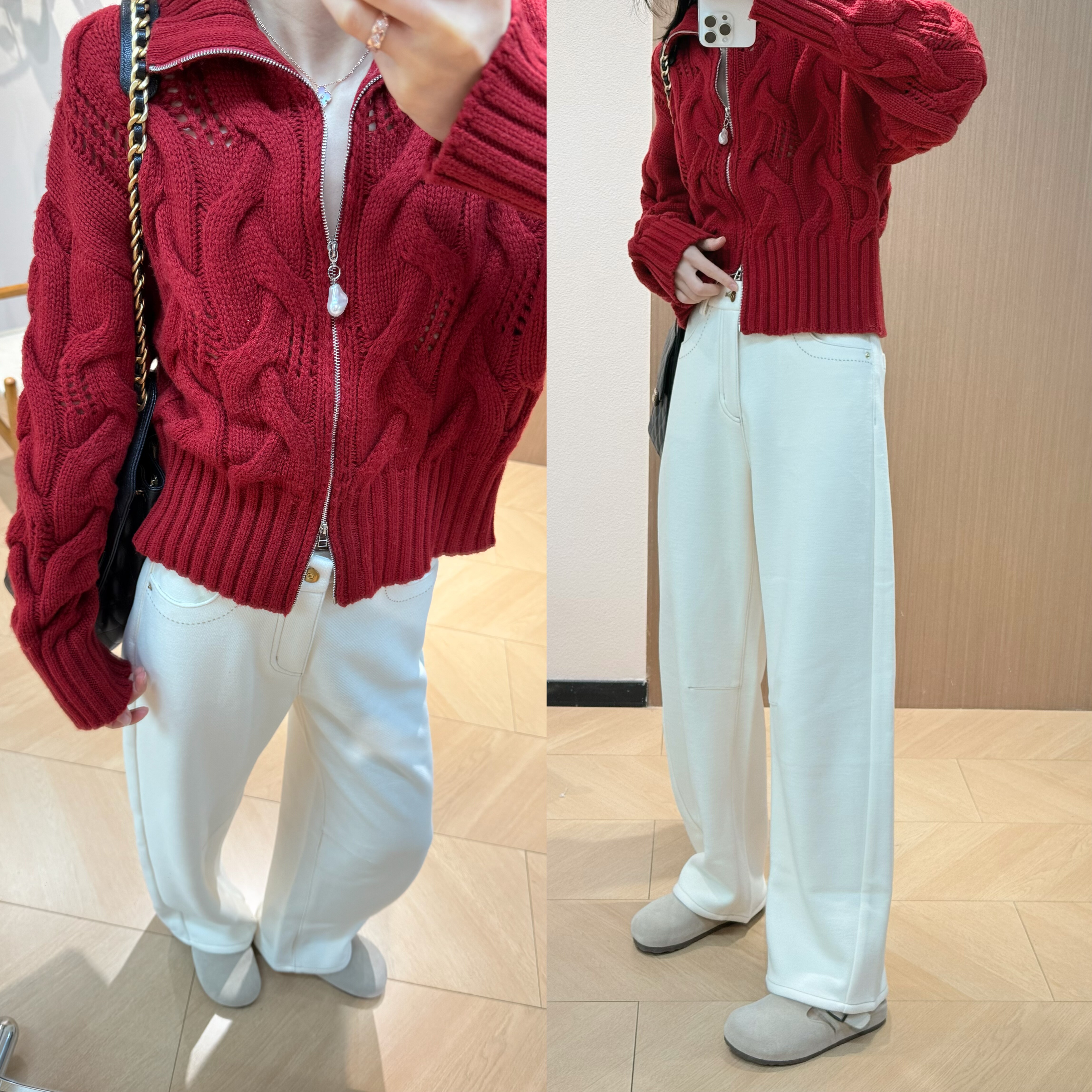 怒推 神裤！雅 E*P 羊毛松紧腰弯刀裤