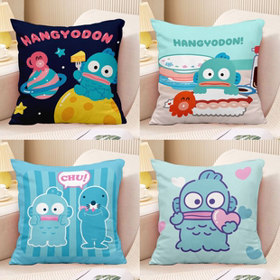 丑鱼汉顿三丽欧卡通周边抱枕午休趴睡枕床头靠枕宿舍靠垫个性礼物