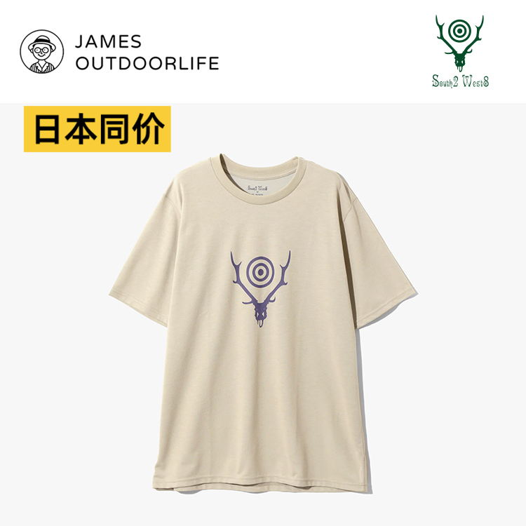 日本SOUTH2WEST8夏季潮流圆领短袖t恤男女宽松休闲印花nepenthes