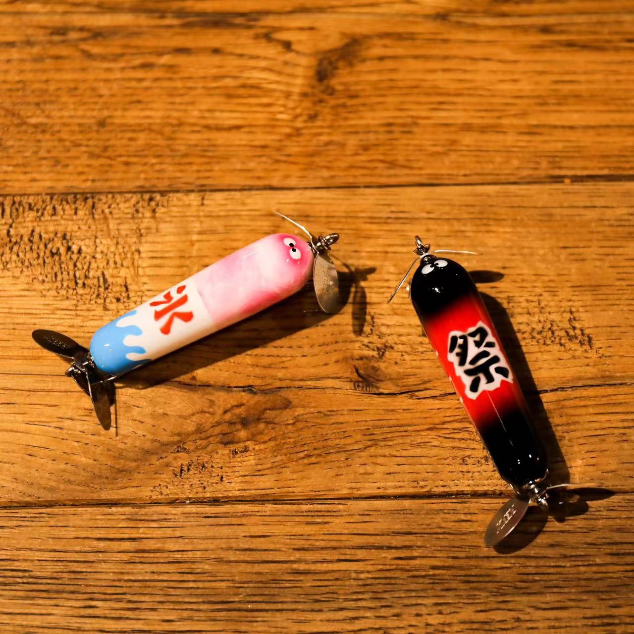 日本生产REPLY手工船钓12g复古鲈鱼路亚饵水面系拖拉机浮水螺旋桨