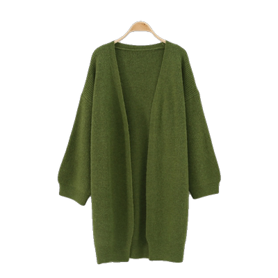 慵懒中长款开衫毛衣外穿休闲温柔