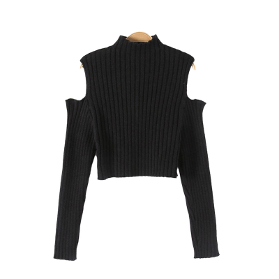 露肩修身风秋季新款性感长袖毛衣