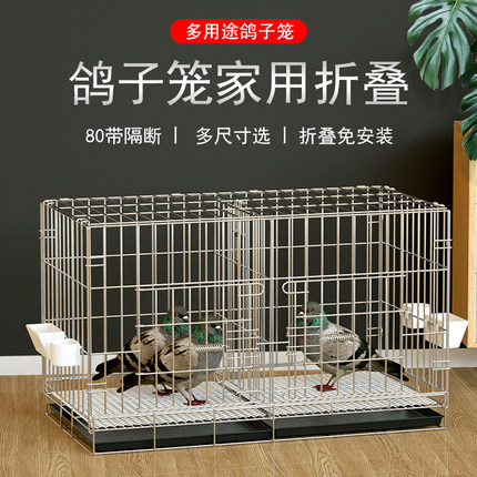 鸽子笼鸽笼家用室内繁殖配对笼80带隔断折叠大鸟笼赛鸽笼特价包邮