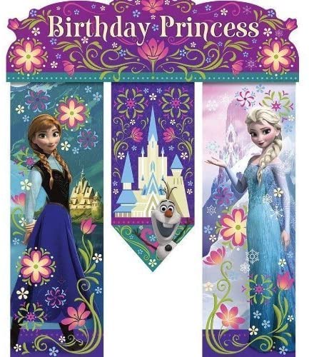 new disneys frozen birthday princess party door banner 26in