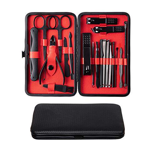hc star 20-piece manicure set stainless steel nail clippers