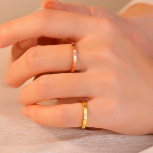 单钻戒指尾戒女小指情侣对戒简约超小号小尺寸特小2号3号小拇指男