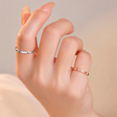 小众戒指尾戒超小号尺寸小指小拇指关节精致戒子2号3码 法式 男女士