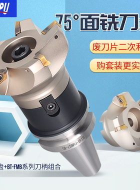 75度面铣刀盘RAP废角铣刀盘400R盘刀1604刀盘横装刀片63 80 125