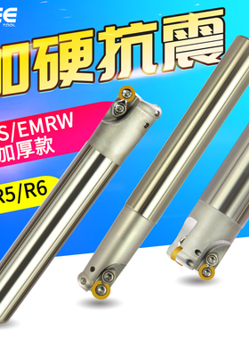 R5/R6/R4圆鼻铣刀杆TRS圆鼻立铣刀RDMT10T3加厚刀片EMRW刀杆数控