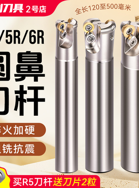 数控铣刀杆圆鼻牛EMR铣刀刀杆抗震R5平面R4加工中心刀杆加长R6